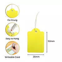 Pack of 100 Large Ivory Strung Tags 36 x 53mm