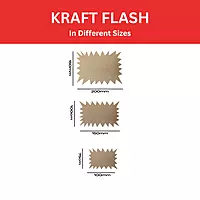 Pack of 100 Brown Kraft Flashes 100 x 75mm
