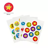 Pack of 27 Motivational Animals 24mm Round Self-Adhesive Labels