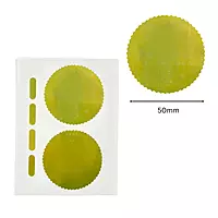 Pack of 6 Gold Foil Company Seals Labels 50mm