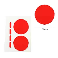 Pack of 6 Red Company Seal Labels 50mm