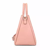 Camellia Floral Genuine Leather Satchel Handbag Blush Pink