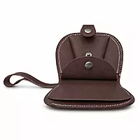 Nomad Handcrafted Genuine Leather Wristlet Wallet Rustic Dark Brown
