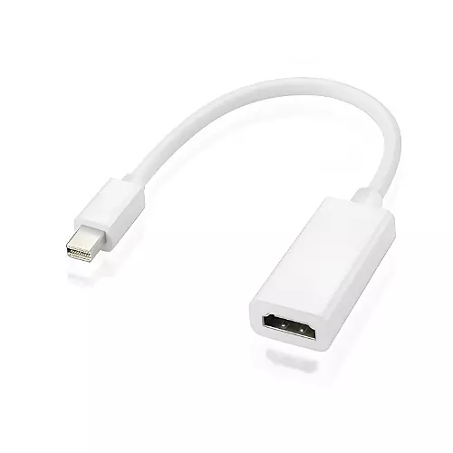 Mini (DP) Display Port (M) to HDMI (F) Adapter, 1080p Display Support Video & Audio Compatible with Computer, PC, Monitor, Projector, HDTV