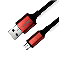 Champion Micro PVC Red Metal 3 Amp 1 Mtr Data Cable Black (Series-i) Champion Micro PVC Red Metal 3 Amp 1 Mtr Data Cable Black (Series-i)