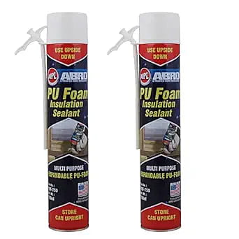 ABRO PUF-750 2 x 750ml Multipurpose Expandable PU Foam Insulation Sealant Spray for Window, Tile, Door & AC Gaps (2 Pcs, 750ml) ABRO PUF-750 2 x 750ml Multipurpose Expandable PU Foam Insulation Sealant Spray for Window, Tile, Door & AC Gaps (2 Pcs, 750ml)