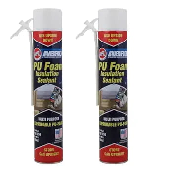ABRO PUF-750 2 x 750ml Multipurpose Expandable PU Foam Insulation Sealant Spray for Window, Tile, Door & AC Gaps (2 Pcs, 750ml) ABRO PUF-750 2 x 750ml Multipurpose Expandable PU Foam Insulation Sealant Spray for Window, Tile, Door & AC Gaps (2 Pcs, 750ml)