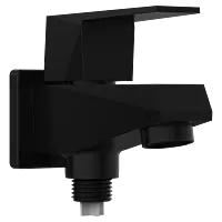 LV-MB-2006-B 2 Way Bib Tap Dual Flow With Wall Flange (Matt Black)