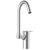 SL-2642 Single Lever Basin Mixer With Swinging Spout With Braided Hoses (Table Mounted Model)