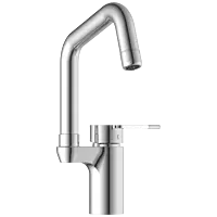 RL-4642 Single Lever Basin Mixer With Swinging Spout With Braided Hoses (Table Mounted Model)