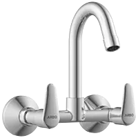 AL-1413 Sink Mixer With Swinging Spout With Connecting Legs With Wall Flange (Wall Mounted Model)