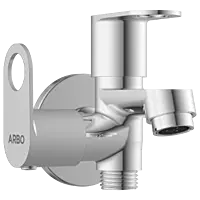 NE-1605 2 Way Bib Tap Side Handle With Wall Flange