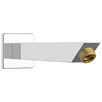SHA-01 Square Cross 9" Inch Long Wall Mounted Shower Arm With Wall Flange