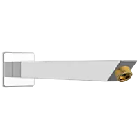 SHA-02 Square Cross 12" Inch Long Wall Mounted Shower Arm With Wall Flange