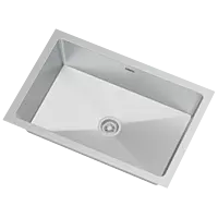 ST-06 30" x 18" x 9" Inch Hand Made Single Bowl Kitchen Sink - Stainless Steel 304