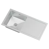 HMR-08 37" x 18" x 9" Inch Hand Made Drainboard Kitchen Sink - Stainless Steel