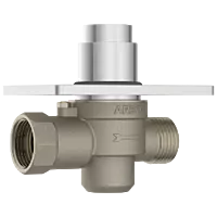 MP-5216 Metropole Forged Brass WC Flush Valve 25mm (1" Inch) With Exposed Shut Off Provision & Square Plate