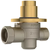 MP-GG-5221 Metropole Forged Brass WC Flush Valve 40mm (1.5" Inch) With Exposed Shut Off Provision & Round Plate (Glossy Gold)