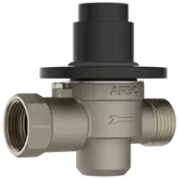 MP-MB-5219 Metropole Forged Brass WC Flush Valve 25mm (1" Inch) With Exposed Shut Off Provision & Round Plate (Matt Black)
