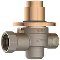 MP-RG-5220 Metropole Forged Brass WC Flush Valve 32mm (1.25" Inch) With Exposed Shut Off Provision & Round Plate (Rose Gold)