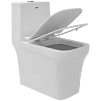 OPC-30121PP Neo Washdown One Piece Closet P Trap With Soft Close Seat Cover With Hinges, Fixing Accessories Set and Accessories Set, Cistern Fittings