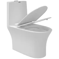 OPC-21211PP Prime Siphonic One Piece Closet S Trap (9" Inch) With Soft Close Seat Cover With Hinges, Fixing Accessories Set and Accessories Set, Cistern Fittings