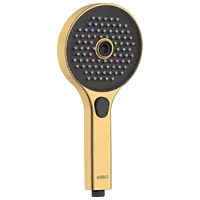 MFS-GG-10 Three Function Hand Shower, Shower Tube With Hook Set (Glossy Gold Finish)