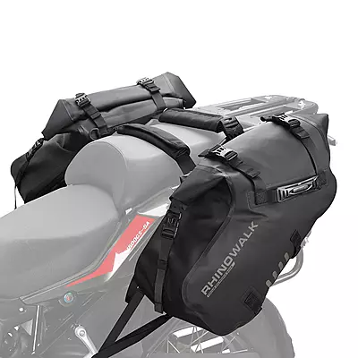 Rhinowalk Waterproof Motorcycle Pannier Side Bag 18/28/48L - Pair/Rackless Rhinowalk Waterproof Motorcycle Pannier Side Bag 18/28/48L - Pair/Rackless
