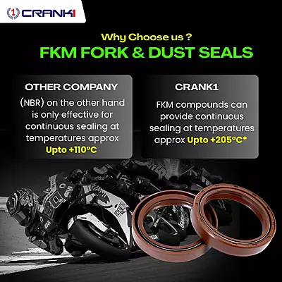 Crank1 CPF55-155 Fork Oil Seals Pair