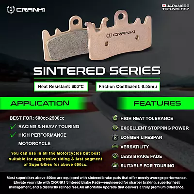 Crank1 CB606 Sintered Brake Pads Crank1 CB606 Sintered Brake Pads