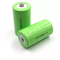 10000mAh 1.2V Size-D Cell Ni-MH Rechargeable Battery with Button Top