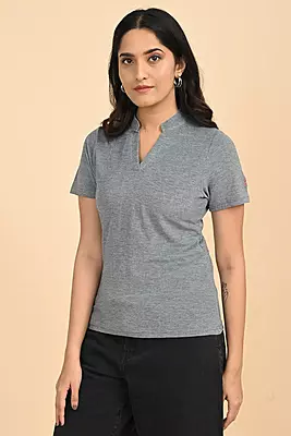 Women's V Neck Polo Tshirt