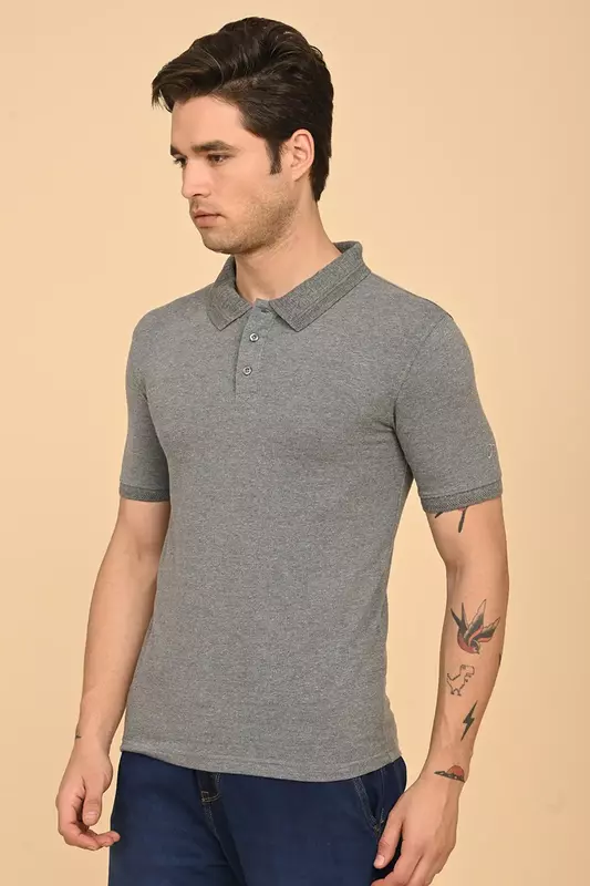 Men's Polo T-Shirt - Grey