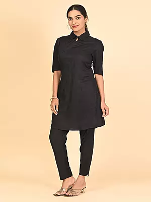 Women's Short Kurta - Black