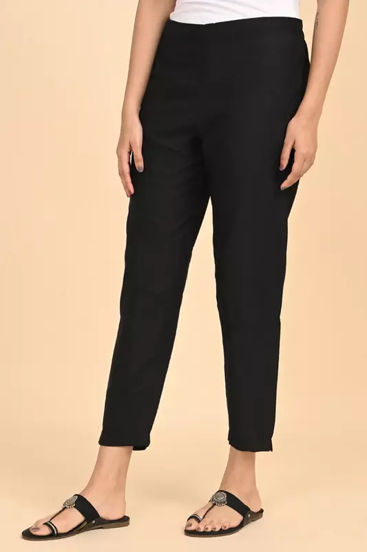 Women Ethnic Trousers - Black