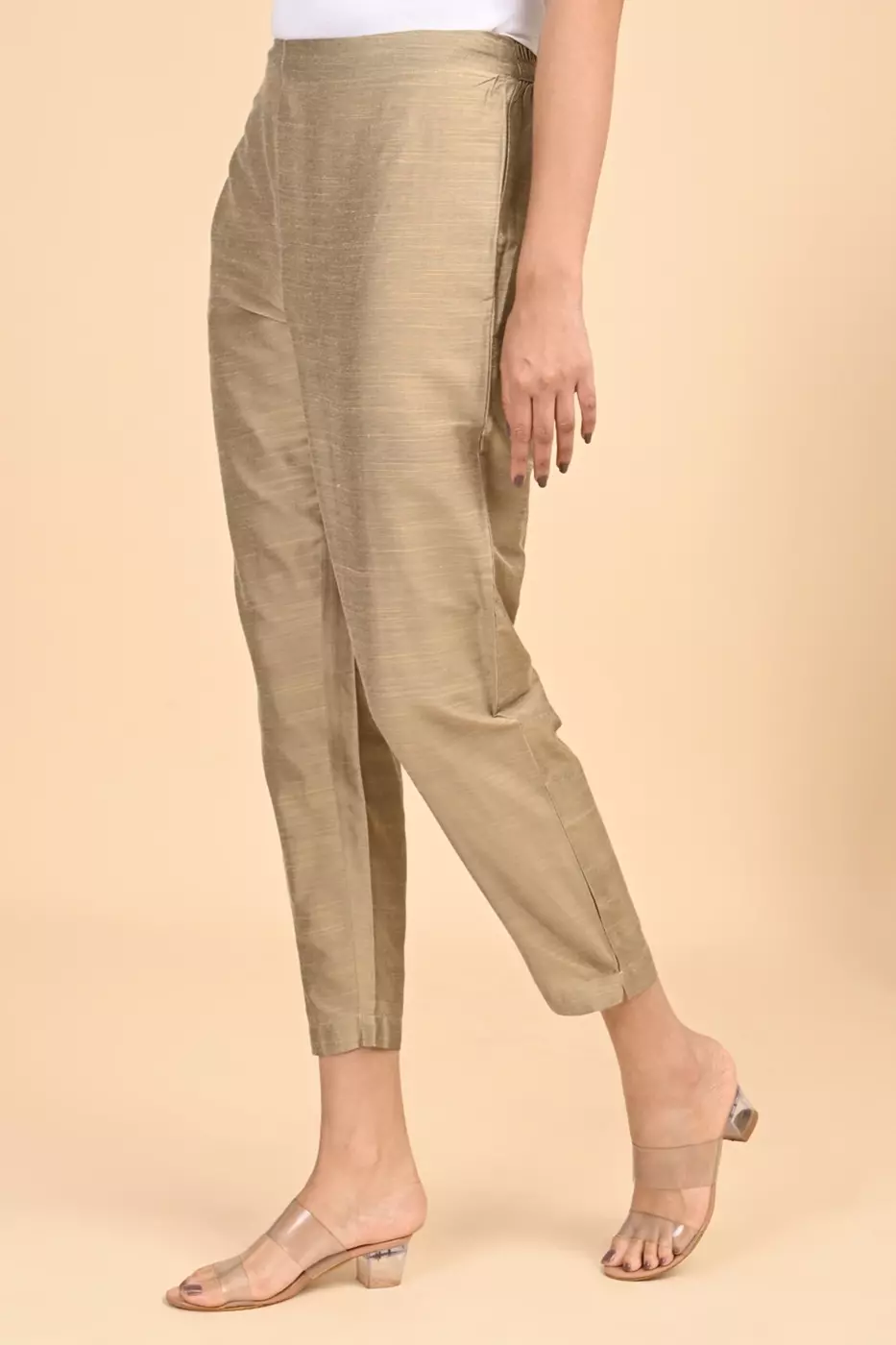 Women Ethnic Trousers - Golden