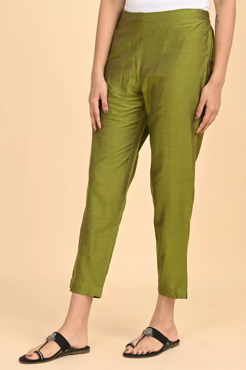 Women Ethnic Trousers - Green