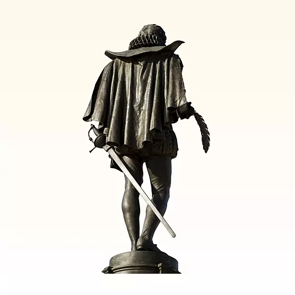 Zhalana Brass Warrior Sculpture