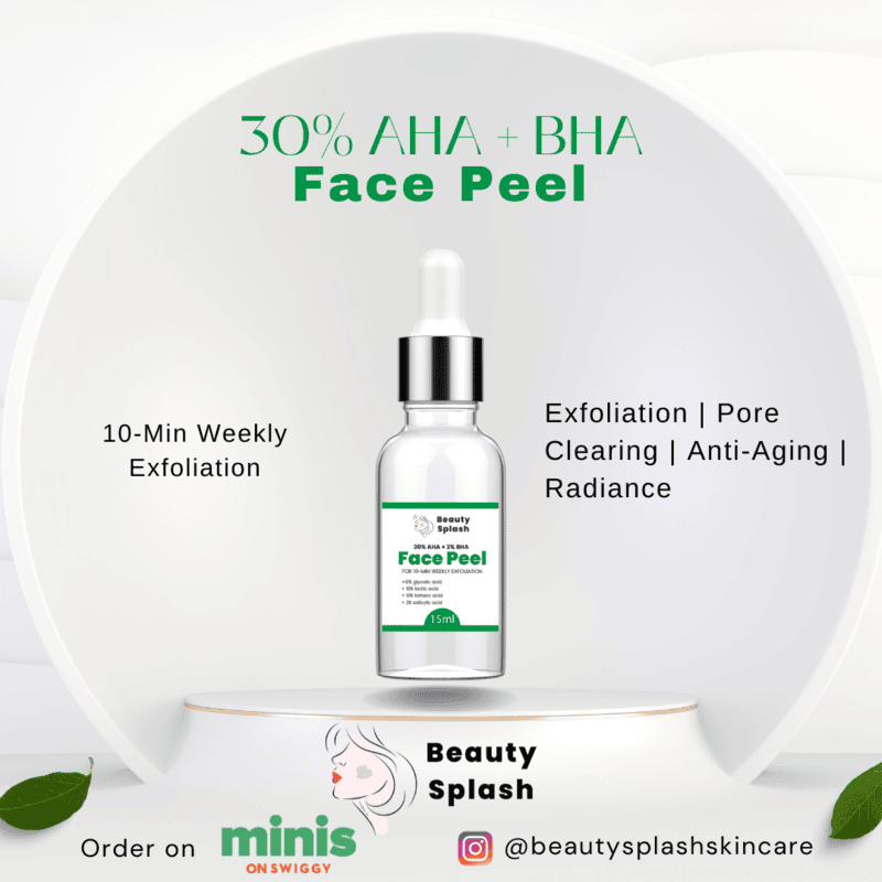 Radiant Skin in 10 Minutes: Face Peel with 30% AHA + 2% BHA for Weekly Exfoliation