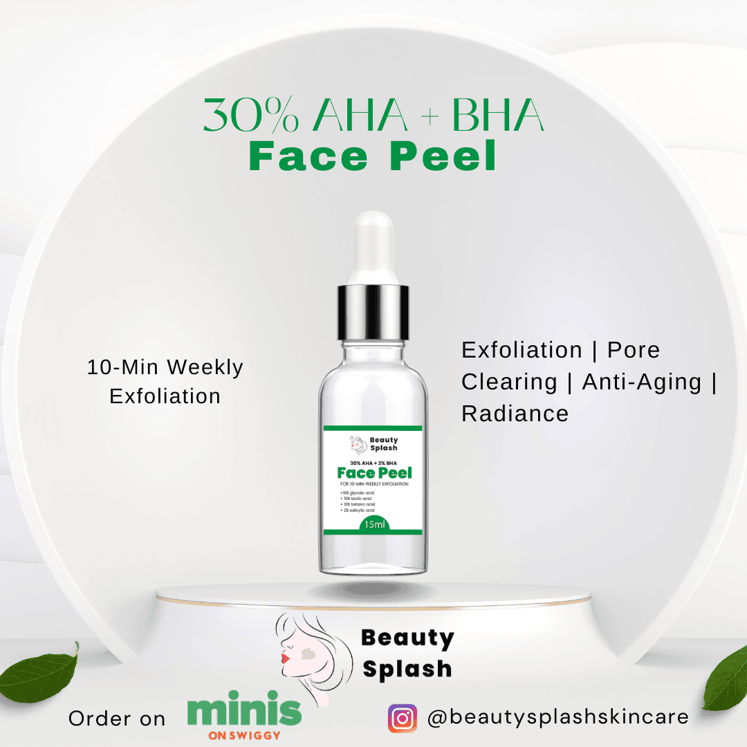Radiant Skin in 10 Minutes: Face Peel with 30% AHA + 2% BHA for Weekly Exfoliation