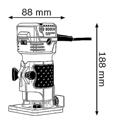 Bosch 06016A00F0 GKF 550 Palm Router (550W)