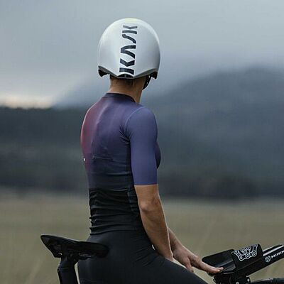 Kask Helmet Mistral White/Silver With Clear Visor - Size-M