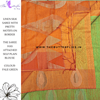 SILK LINEN SAREE  MKTSLIN20862