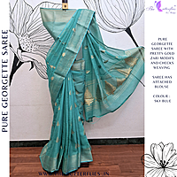 PURE GEORGETTE SAREE  VFLSGRS23918