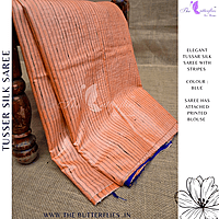 PURE TUSSER SILK SAREE YBRSTES24719 PURE TUSSER SILK SAREE YBRSTES24719
