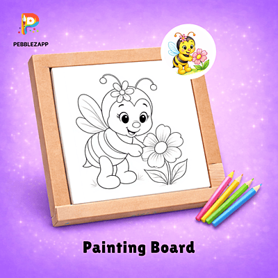 friendly Bee with Flower Coloring