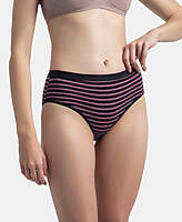 JOCKEY High Coverage Super Combed Cotton Elastane Stretch Mid Waist Hipster With Exposed Waistband 3006