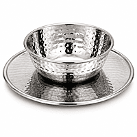 SS FINGER BOWL WITH SAUCER HAMMER
