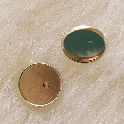 Circle Brooch Bezel Chrome Silver Circle Brooch Bezel Chrome Silver