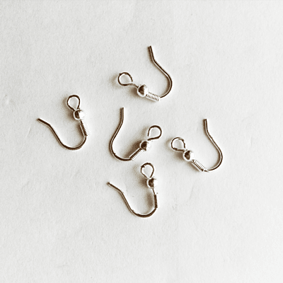 Earring Hook 1 cm-Silver-Silver